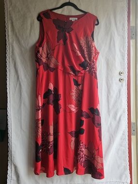 Liz Claiborne Red Floral Dress – Size 18